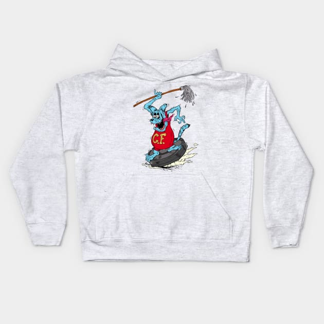 CatFink (blue cat) Kids Hoodie by TurkeysDesign